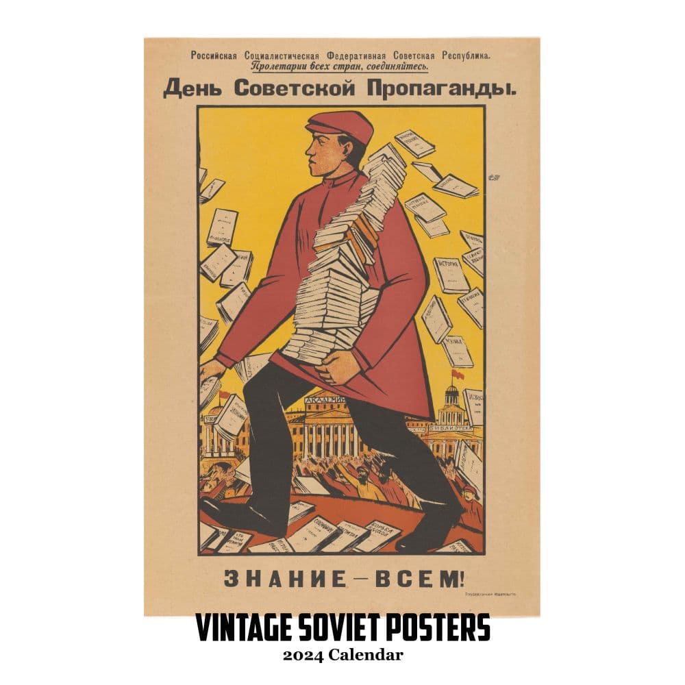 Vintage Soviet 2024 Poster Wall Calendar