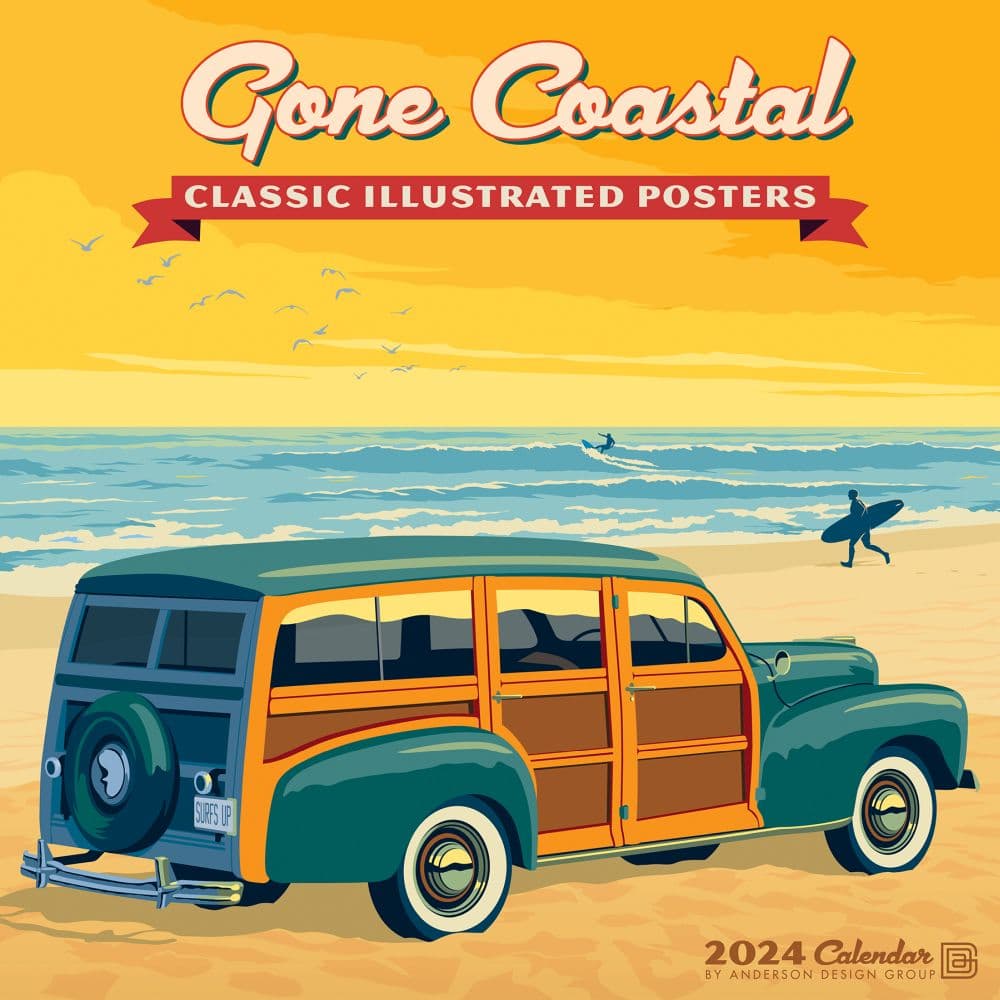 Gone Coastal Art 2024 Wall Calendar   1183 