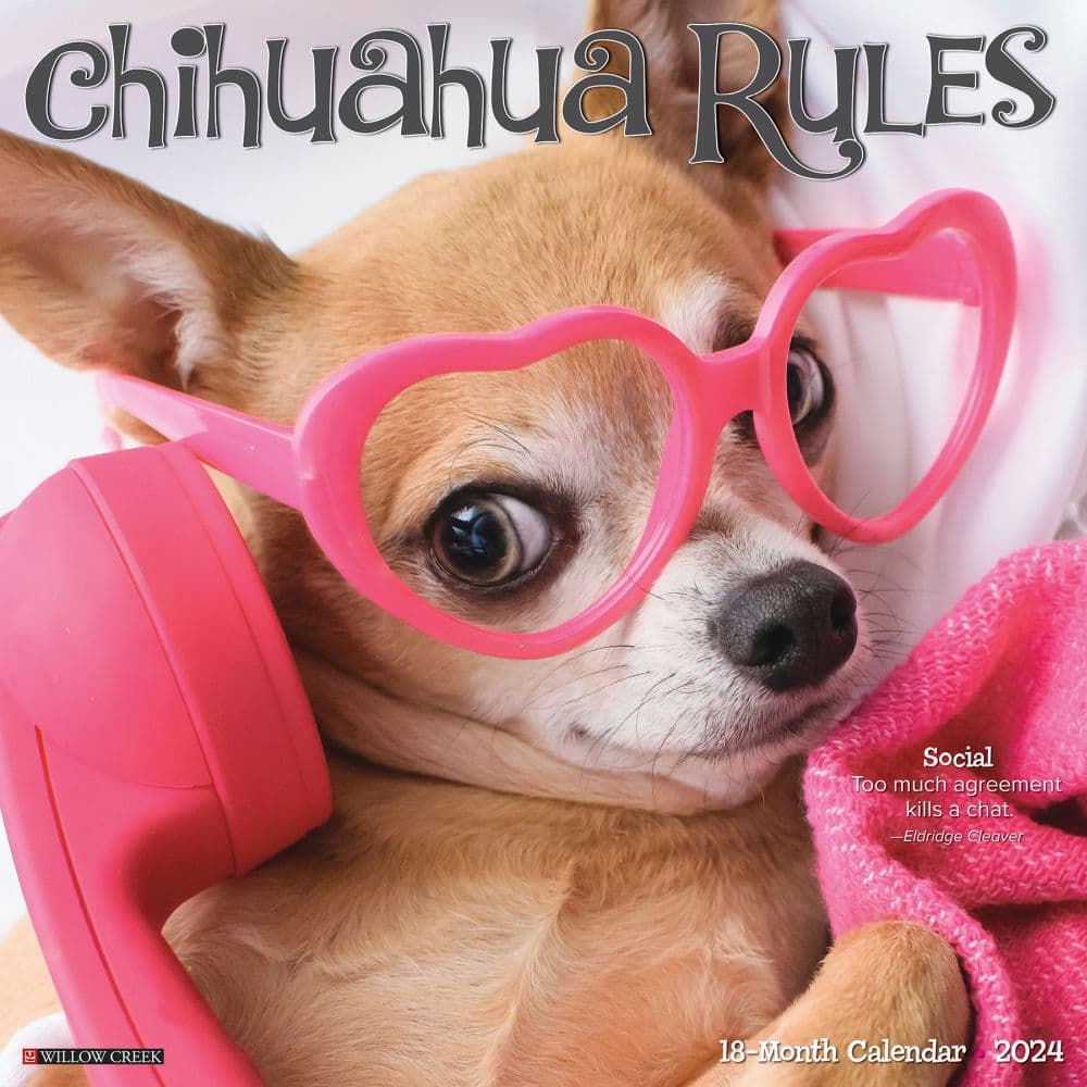Chihuahua Rules 2024 Wall Calendar