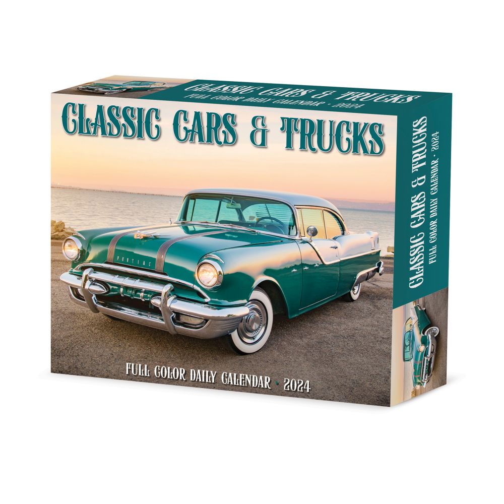 Classic Cars and Trucks 2024 Desk Calendar