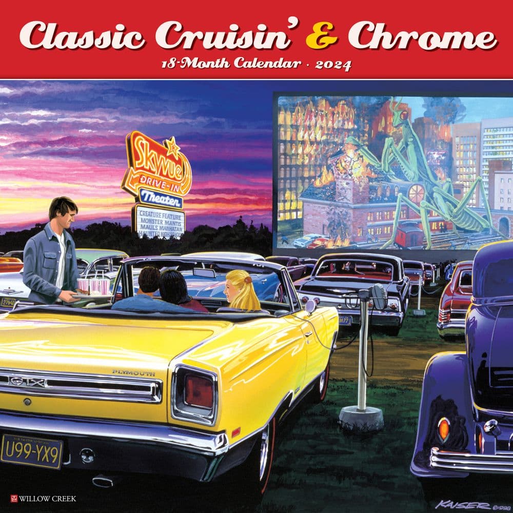 Cruisin and Chrome Classic 2024 Wall Calendar