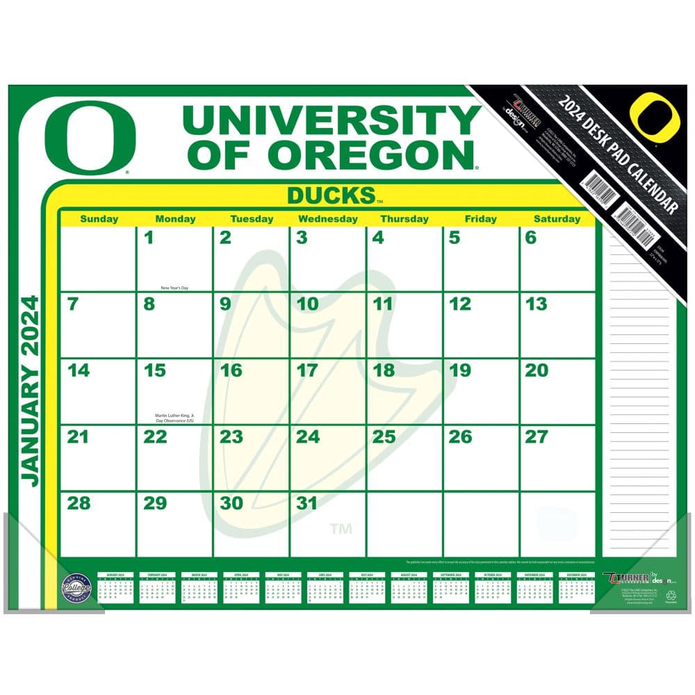 Oregon Ducks 2024 Desk Pad