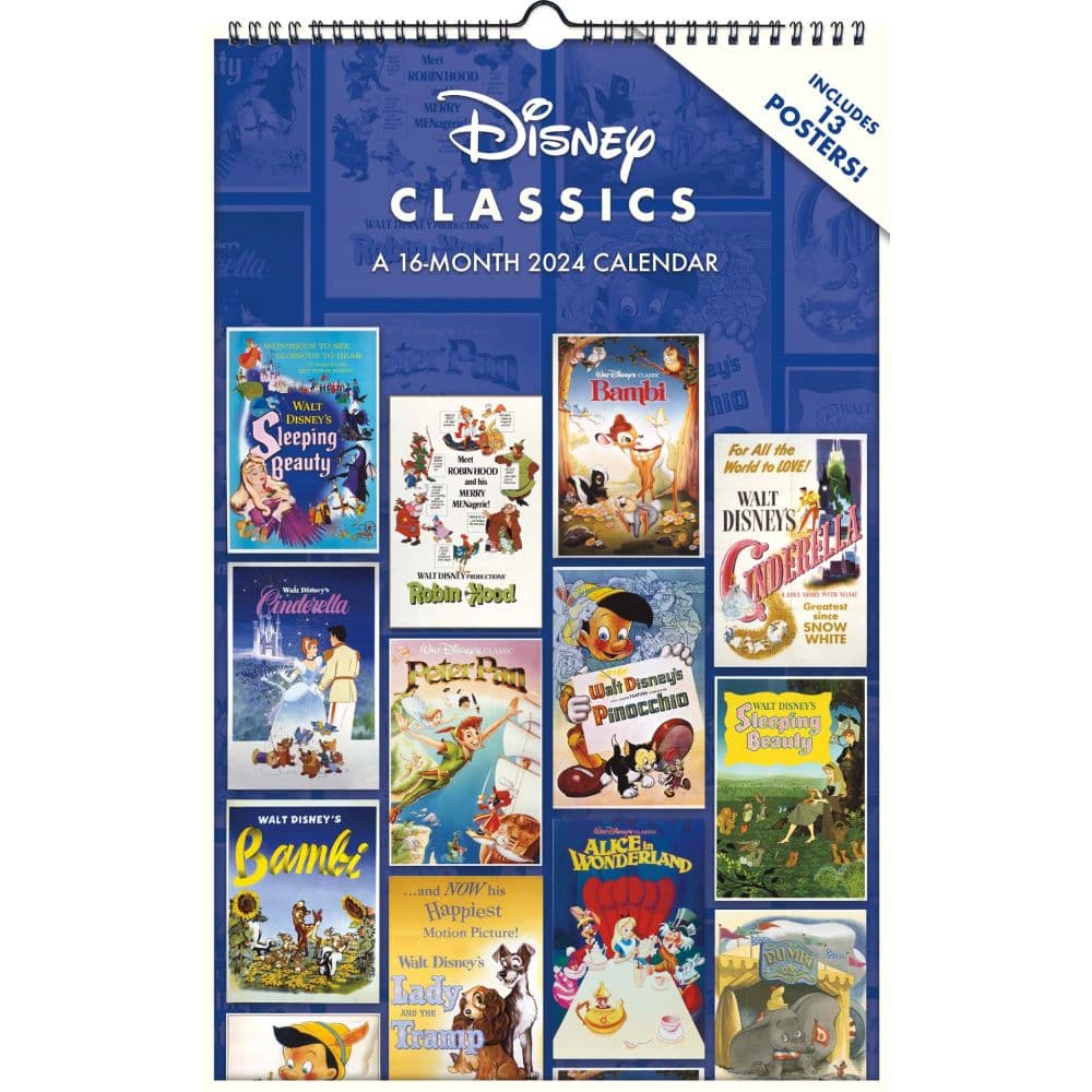 Disney Classic Poster 2024 Wall Calendar