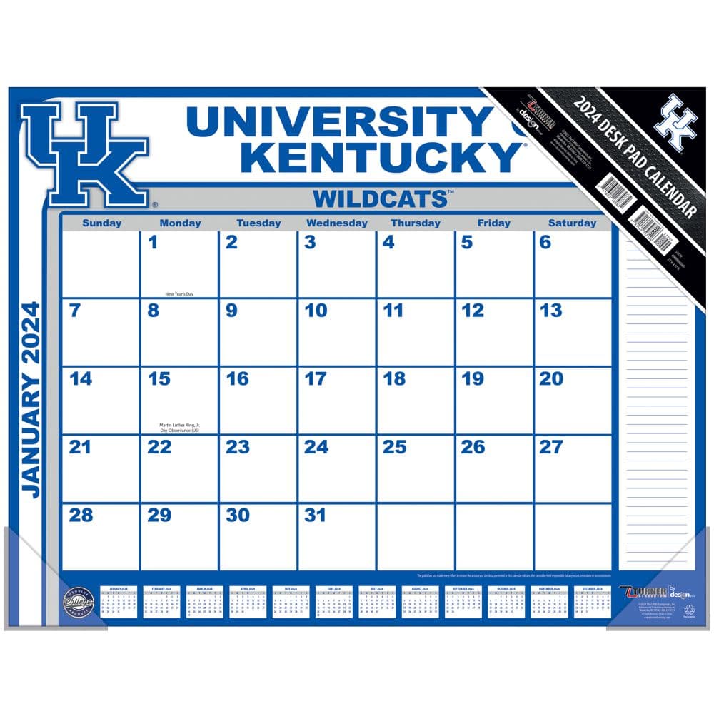 Kentucky Wildcats 2024 Desk Pad