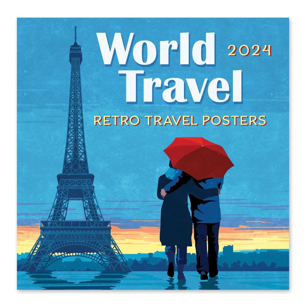Travel Retro Posters 2024 Wall Calendar
