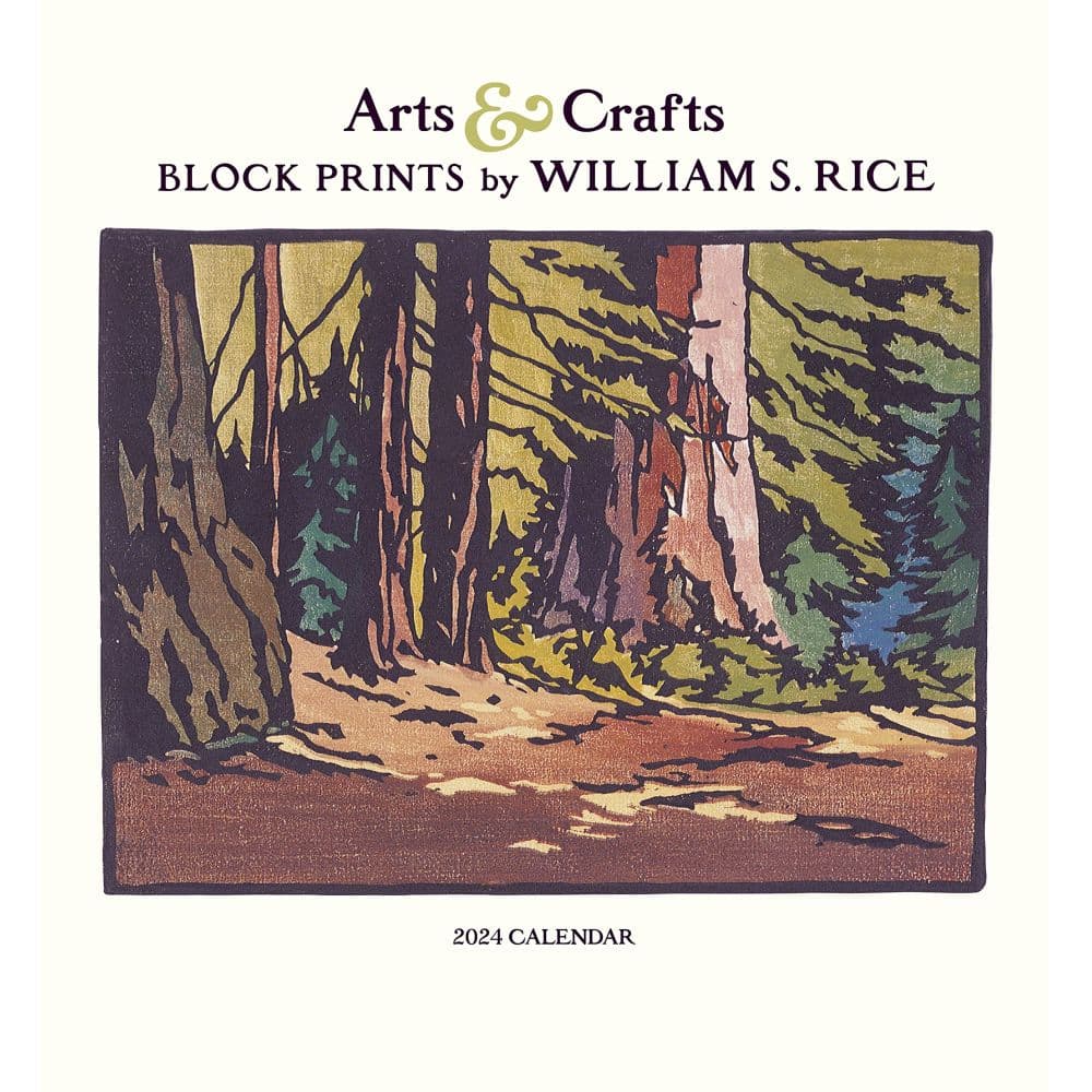 William Rice Arts and Craft 2024 Wall Calendar