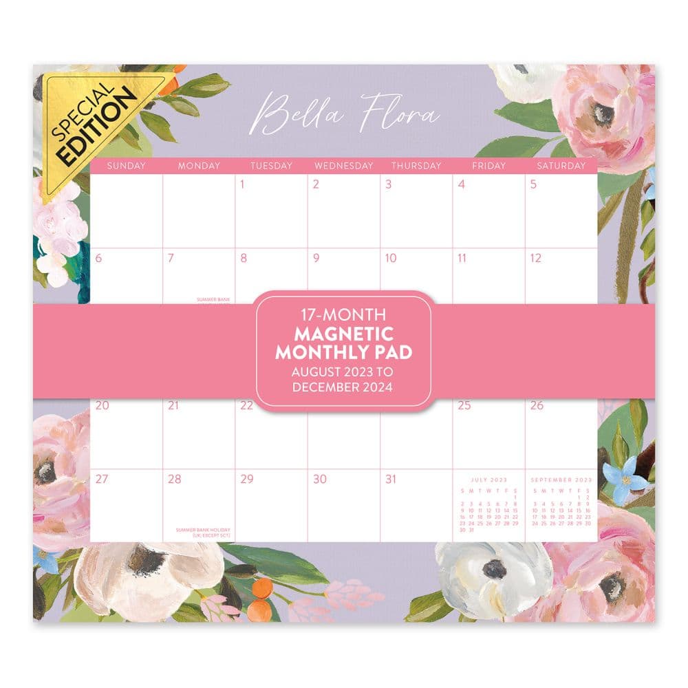 Bella Flora Lavender Magnetic Exclusive 2024 Wall Calendar