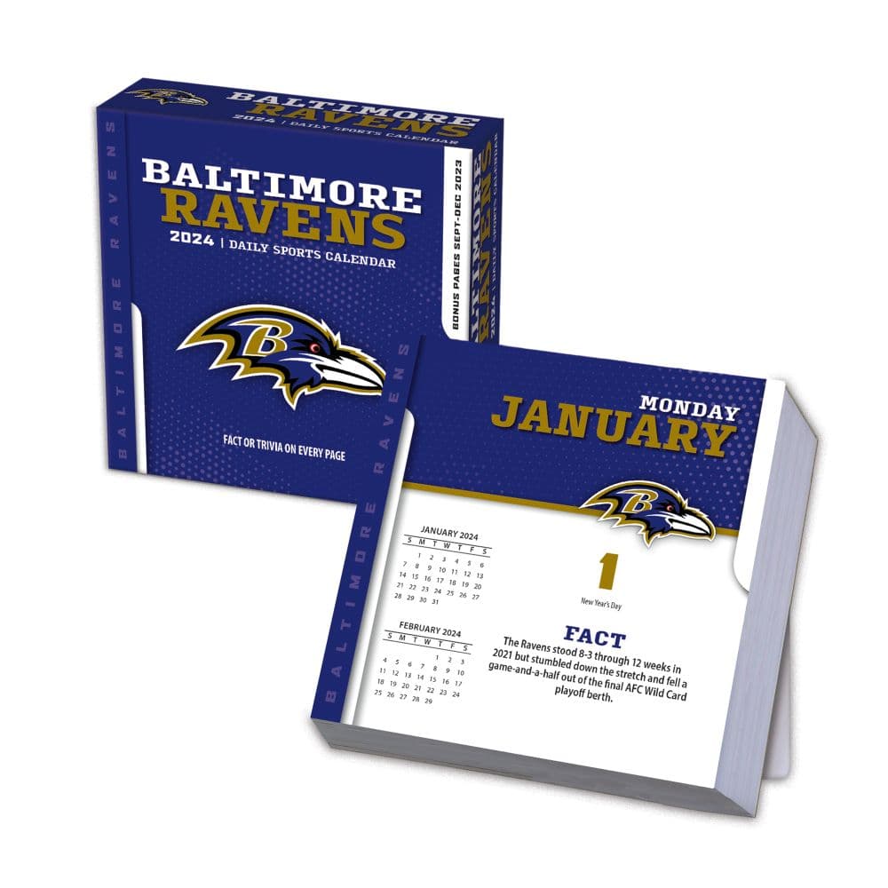 NFL Baltimore Ravens 2024 Desk Calendar