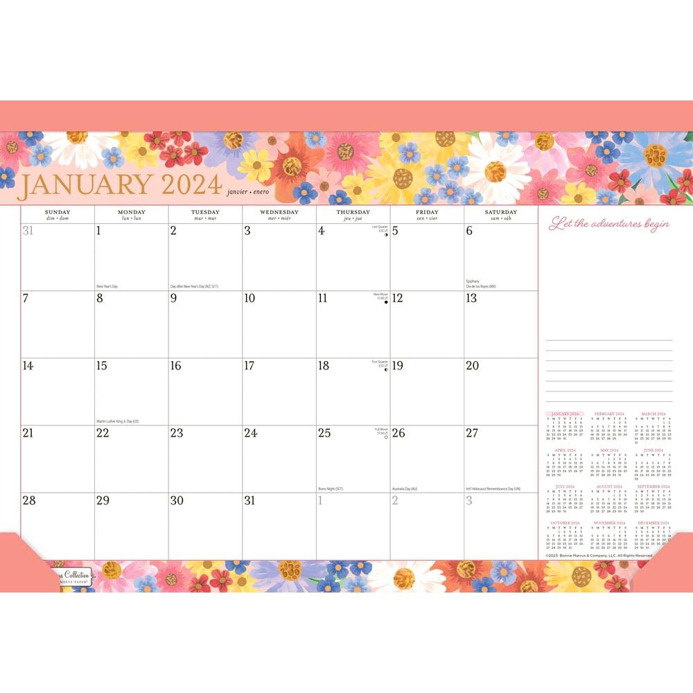 Year to Bloom Bonnie Marcus 2024 Desk Pad