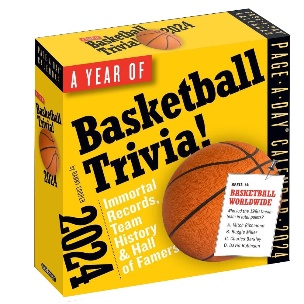 Year of Basketball Trivia! 2024 Desk Calendar