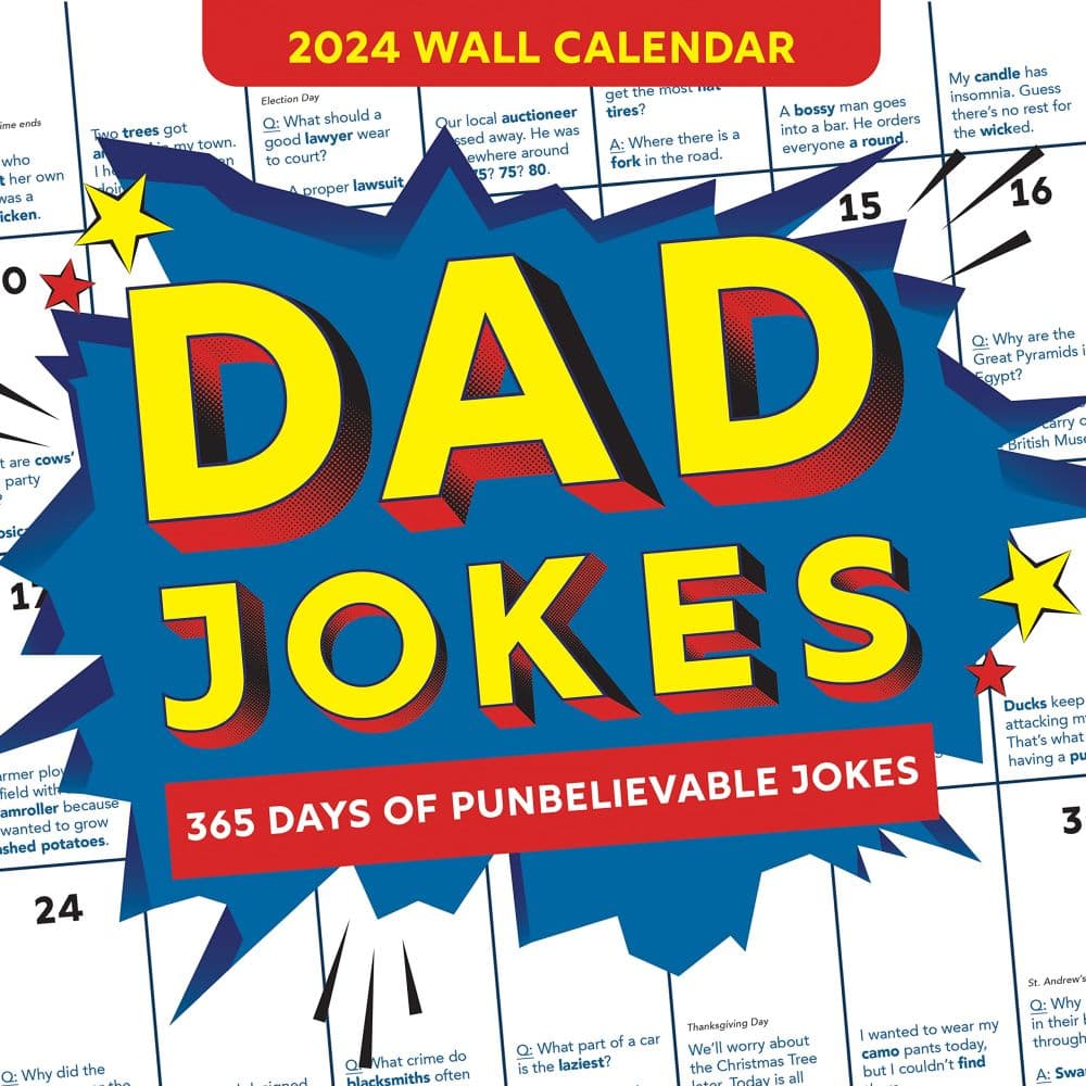 Dad Jokes 2024 Wall Calendar