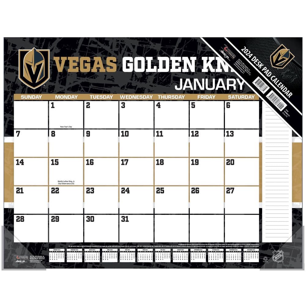 Vegas Golden Knights 2024 Desk Pad