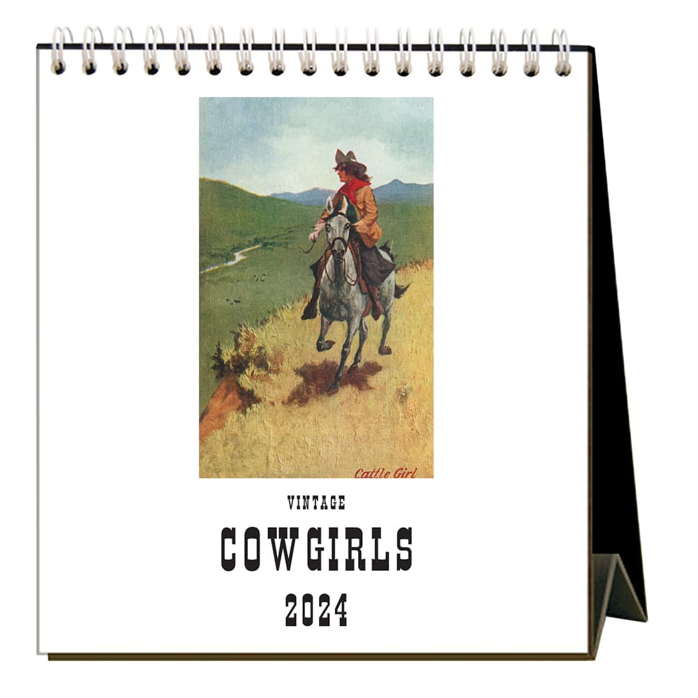 Cowgirls 2024 Easel Desk Calendar