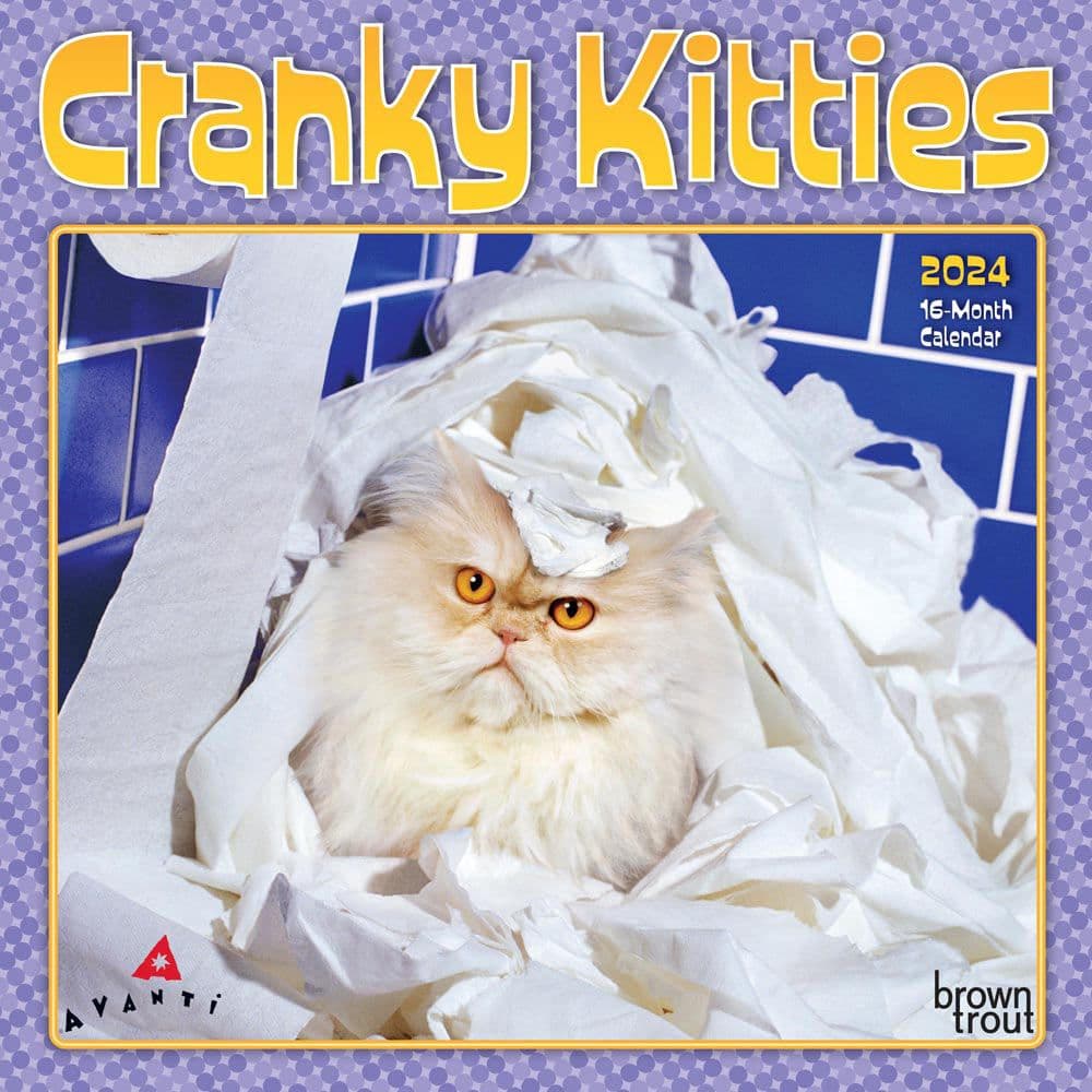 Cranky Kitties Avanti 2024 Mini Wall Calendar