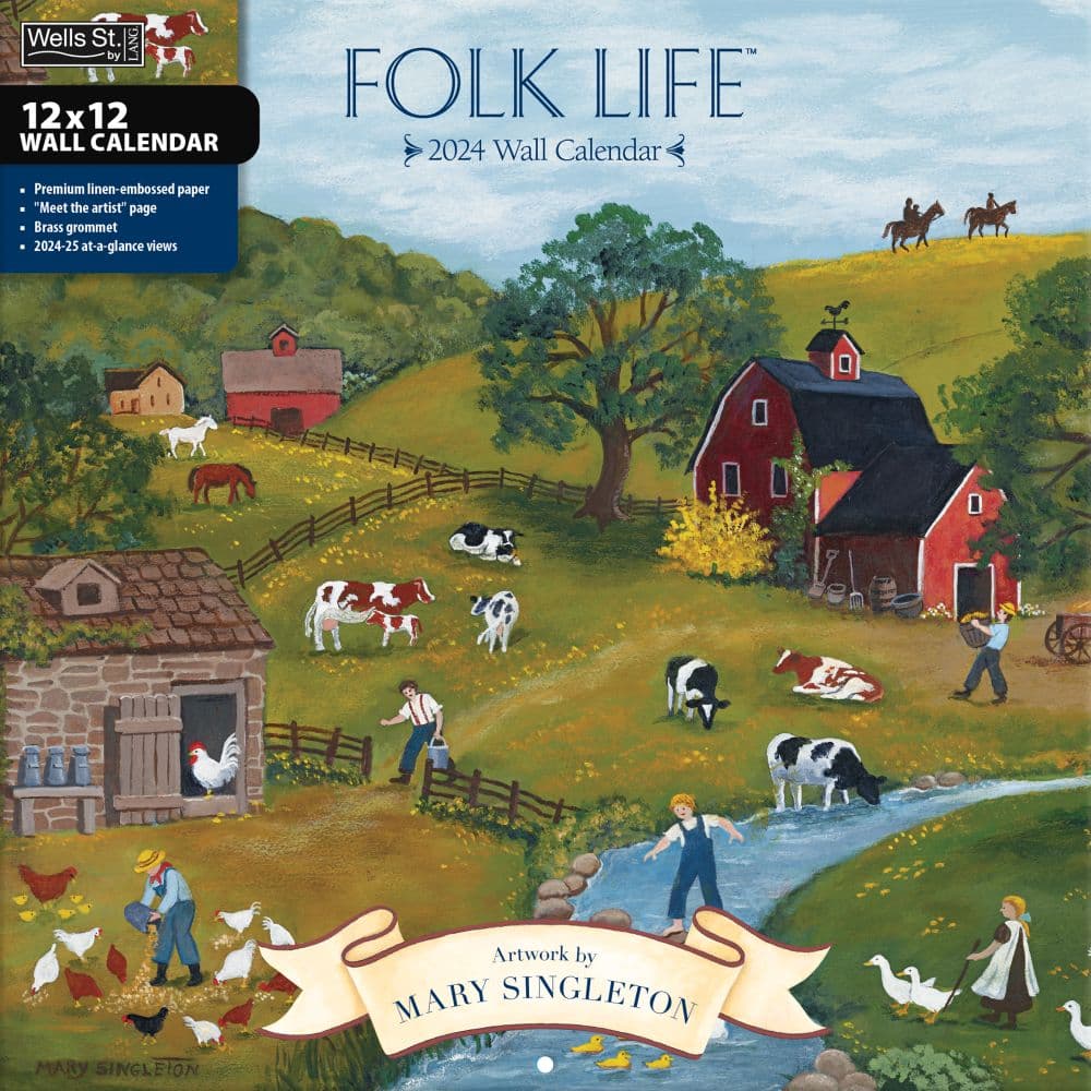 Folk Life 2024 Wall Calendar