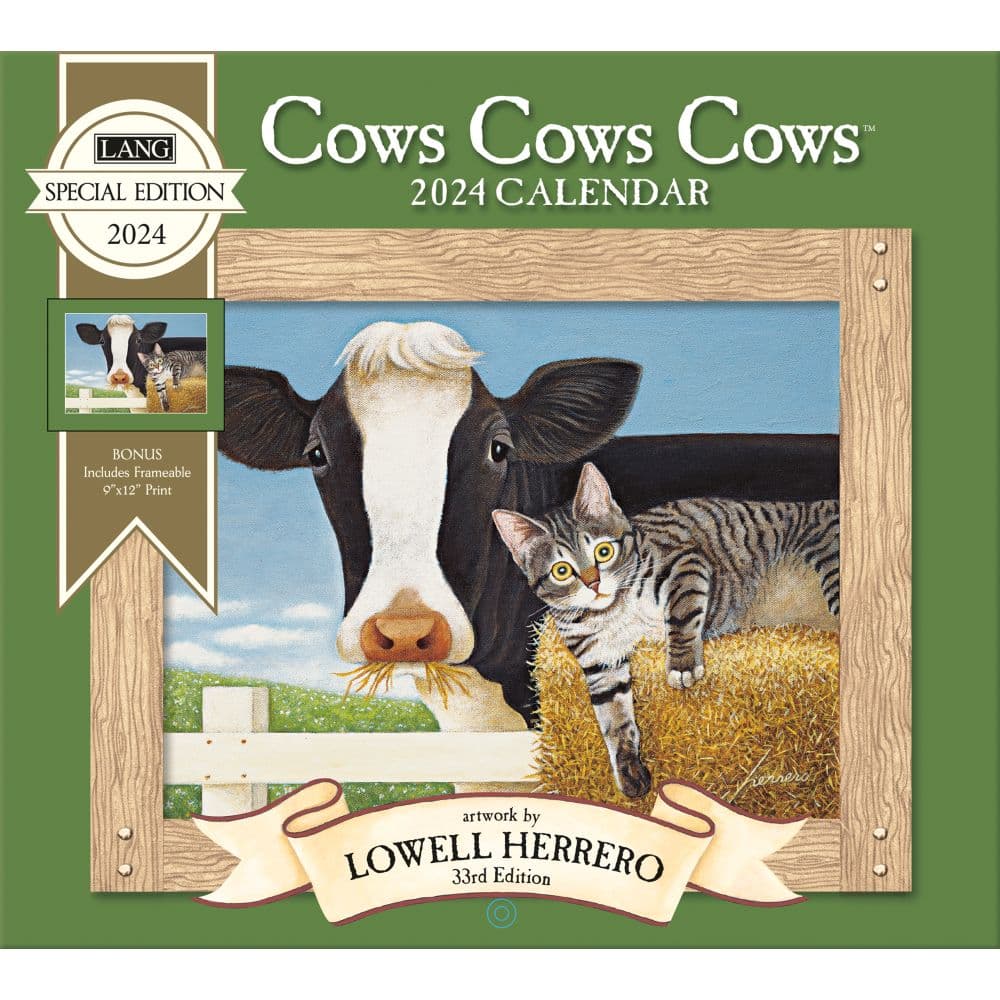 Cows Cows Cows Special Edition 2024 Wall Calendar