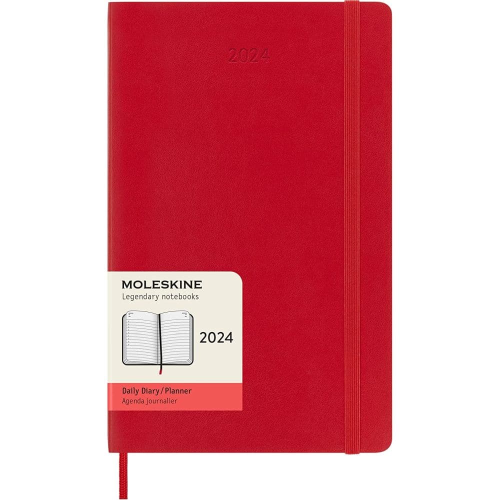 Moleskine Large Red Daily 2024 Planner