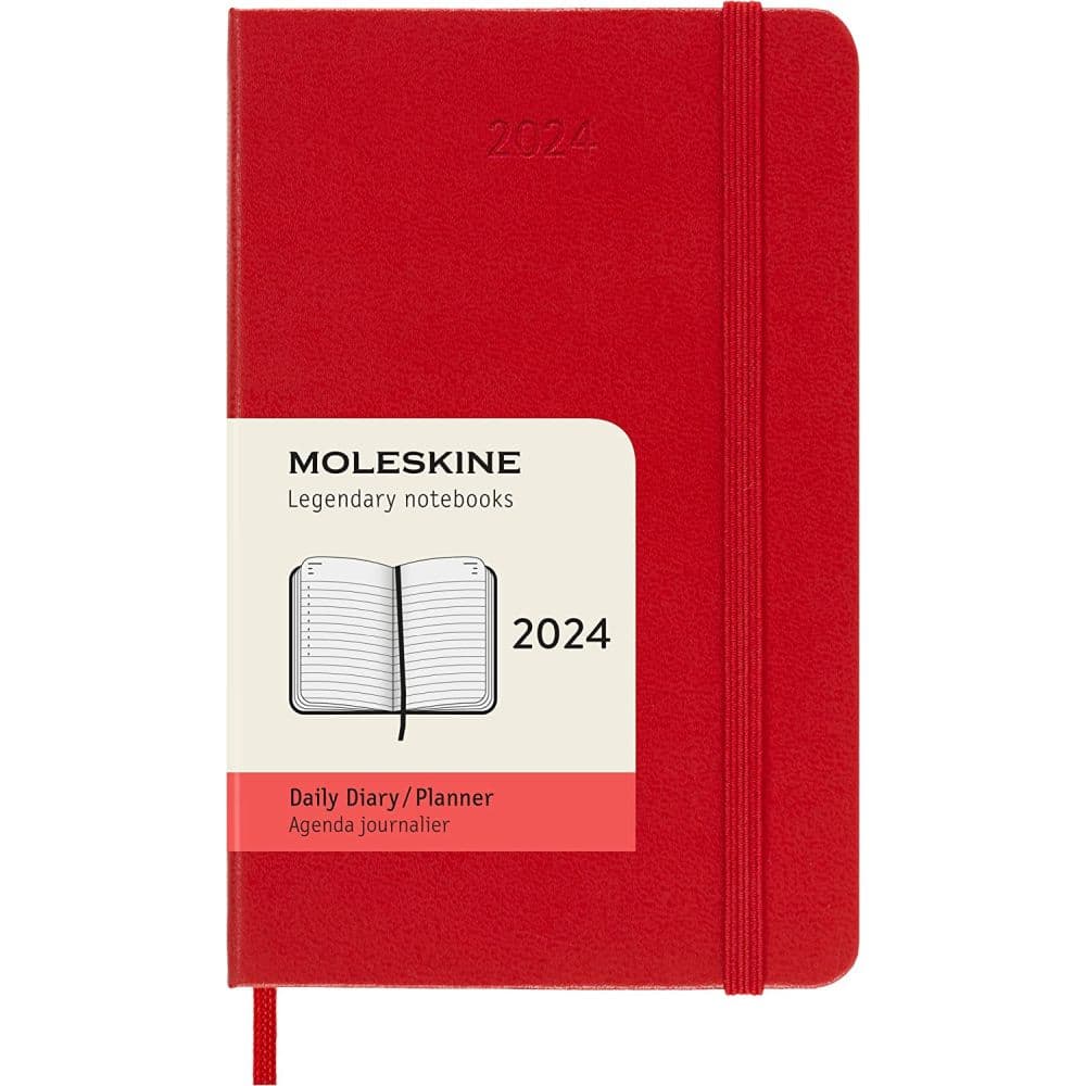 Moleskine Pocket Red Daily HC 2024 Planner