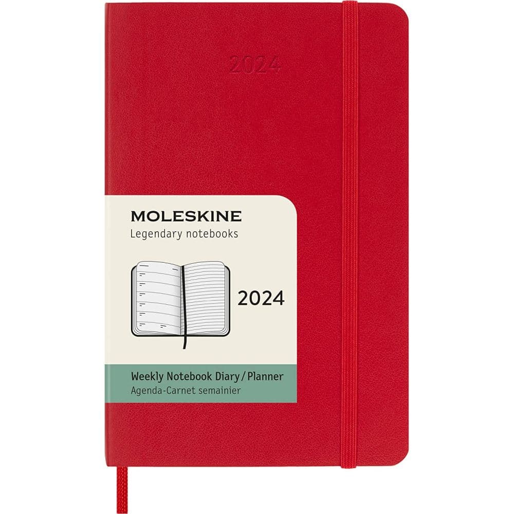 Moleskine Pocket Red Weekly 2024 Planner