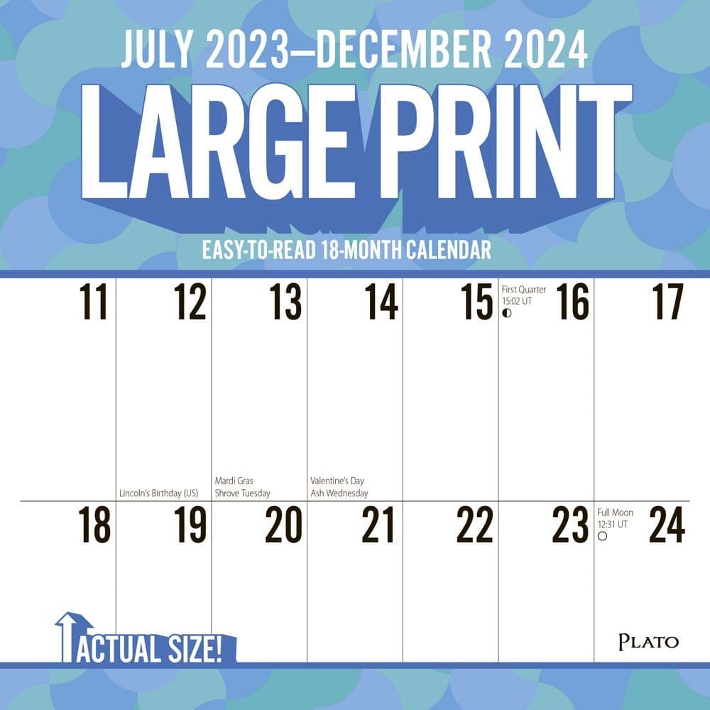 Large Print 2024 Wall Calendar