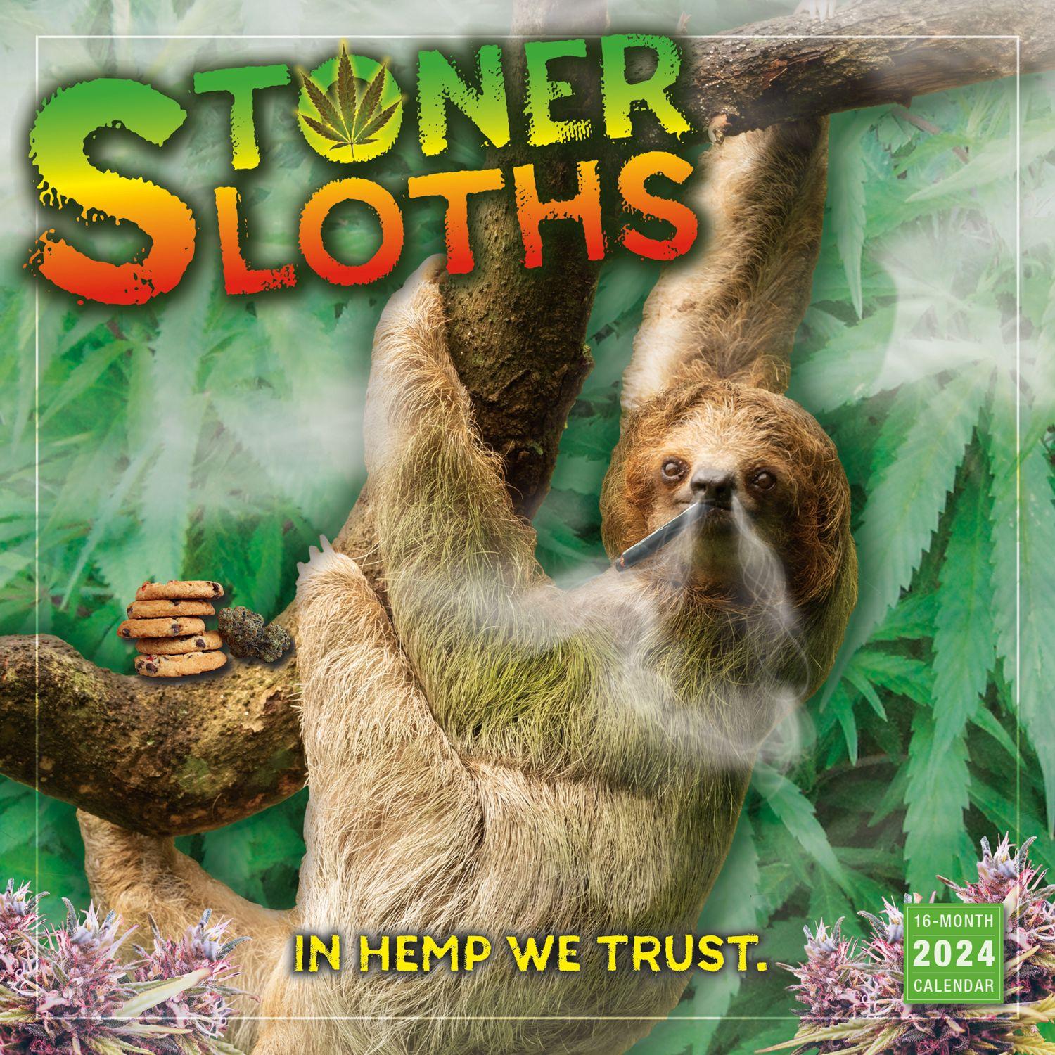 Stoner Sloths 2024 Wall Calendar