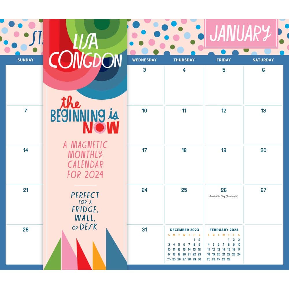 Beginning is Now Magnetic 2024 Wall Calendar