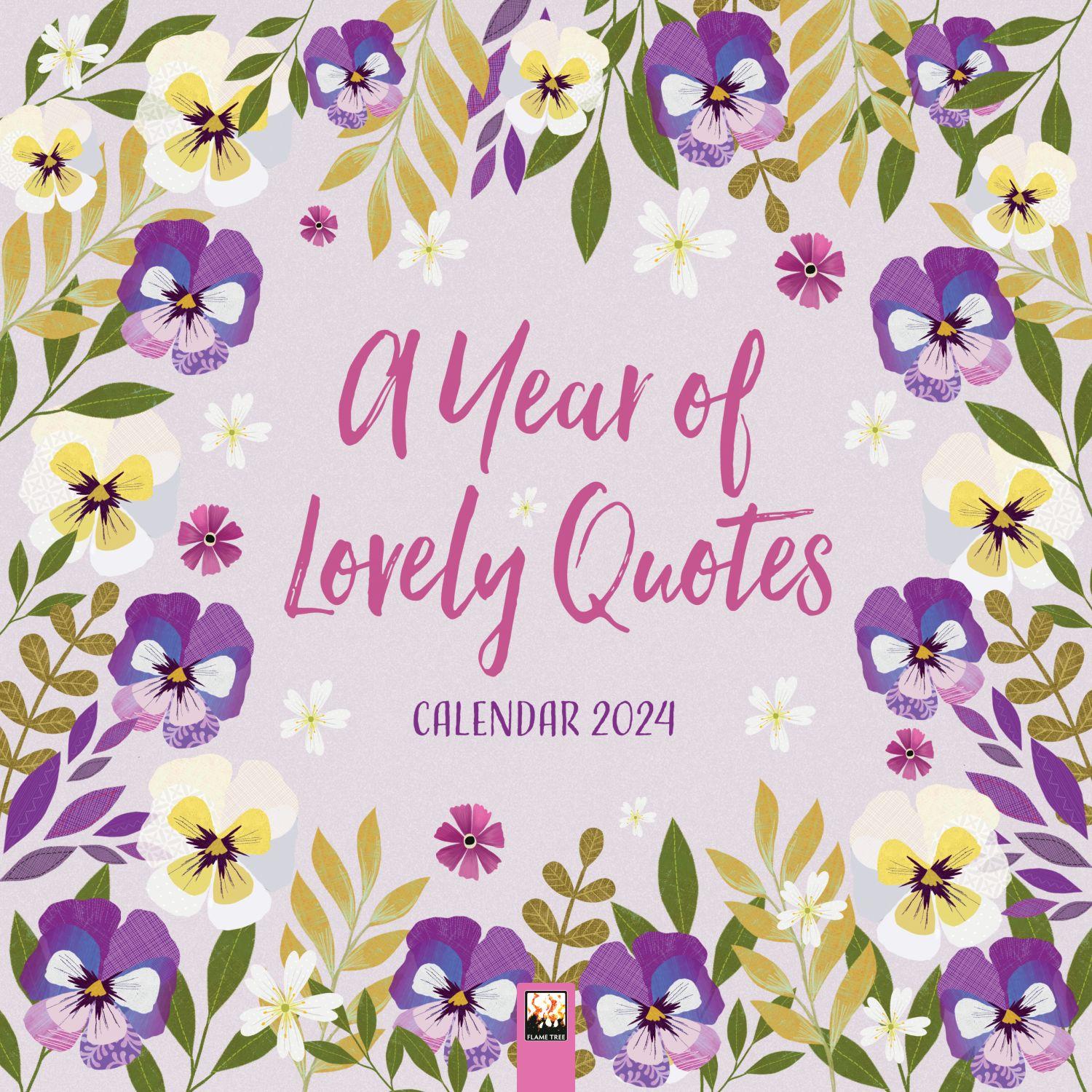 Year of Lovely Quotes 2024 Wall Calendar