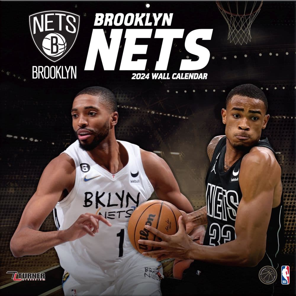 NBA Brooklyn Nets 2024 Wall Calendar