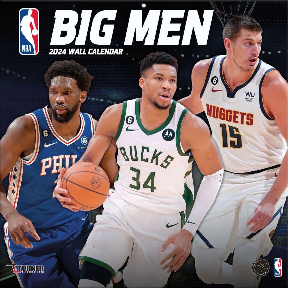 NBA Big Men 2024 Wall Calendar