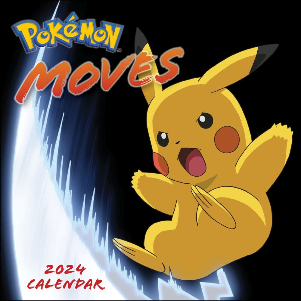 Pokemon Moves 2024 Wall Calendar