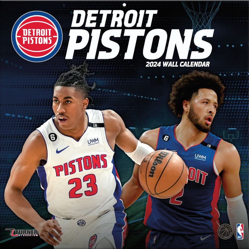 NBA Detroit Pistons 2024 Wall Calendar