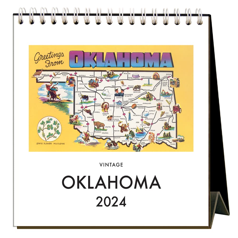 Oklahoma 2024 Easel Desk Calendar