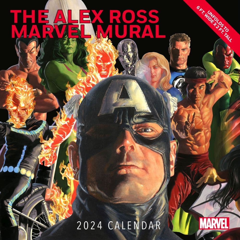 Alex Ross Marvel Mural Oversized 2024 Wall Calendar
