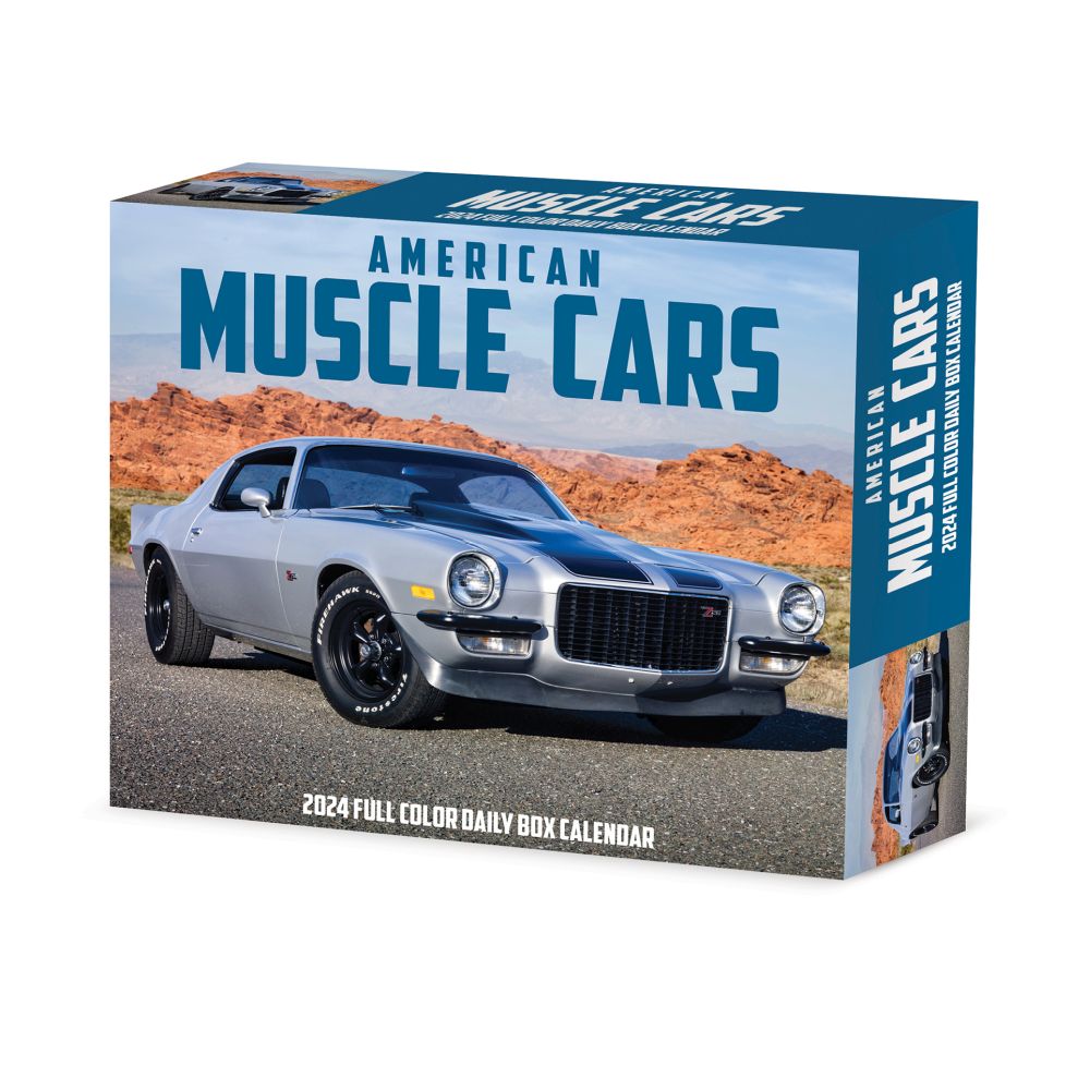 American Muscle Cars 2024 Desk Calendar