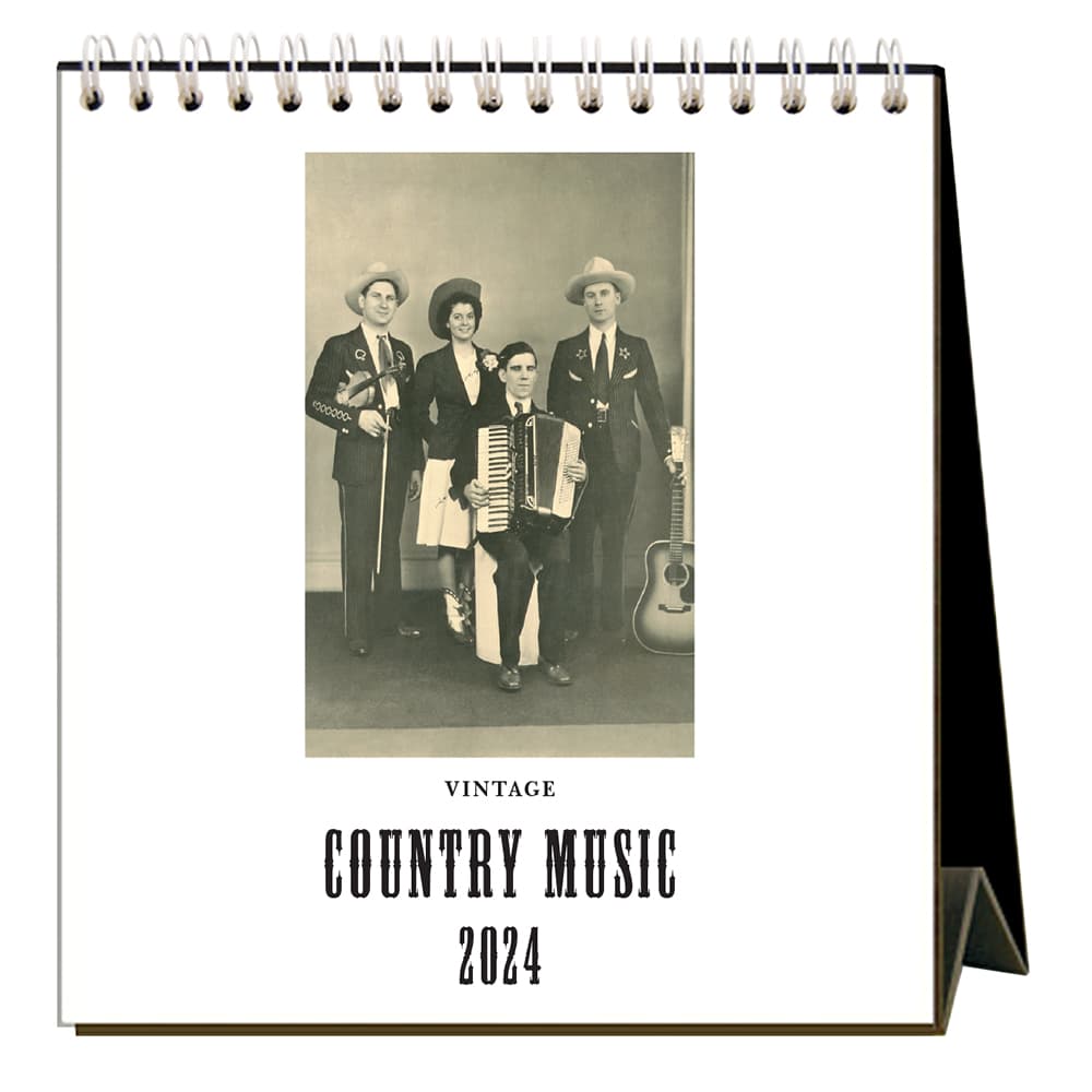 Country Music Nostalgic 2024 Easel Desk Calendar