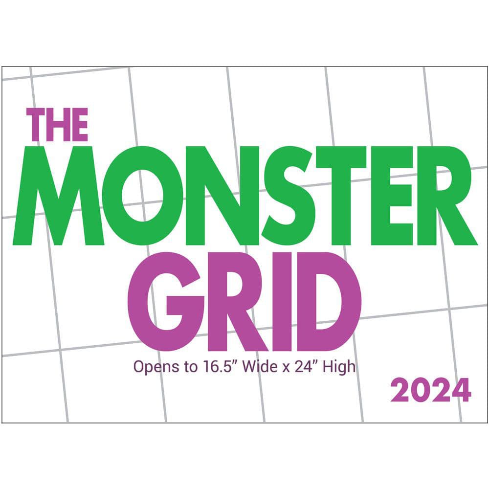 Monster Grid 2024 Wall Calendar