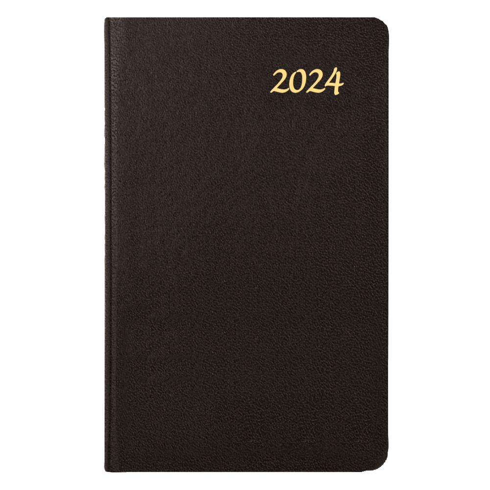 Black 2024 Weekly Pocket Planner