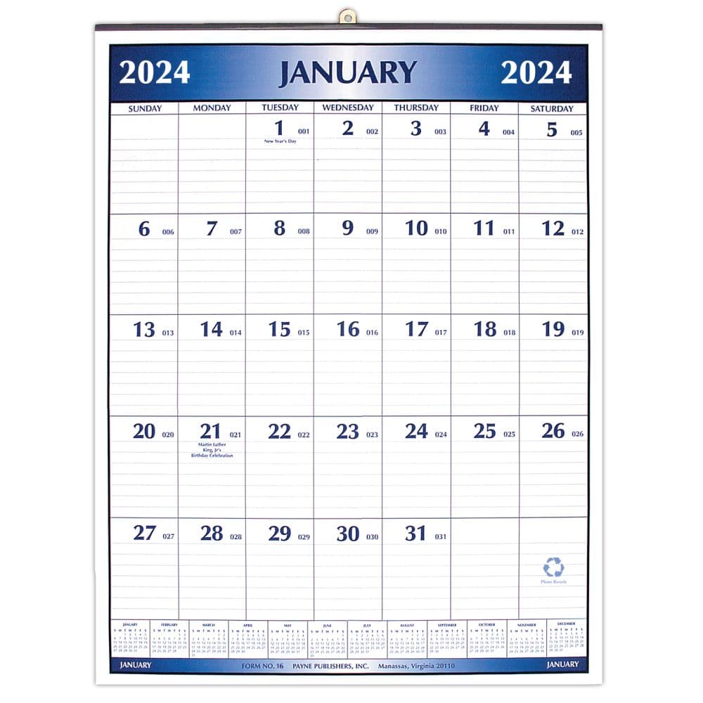 Large Office 2024 Wall Calendar