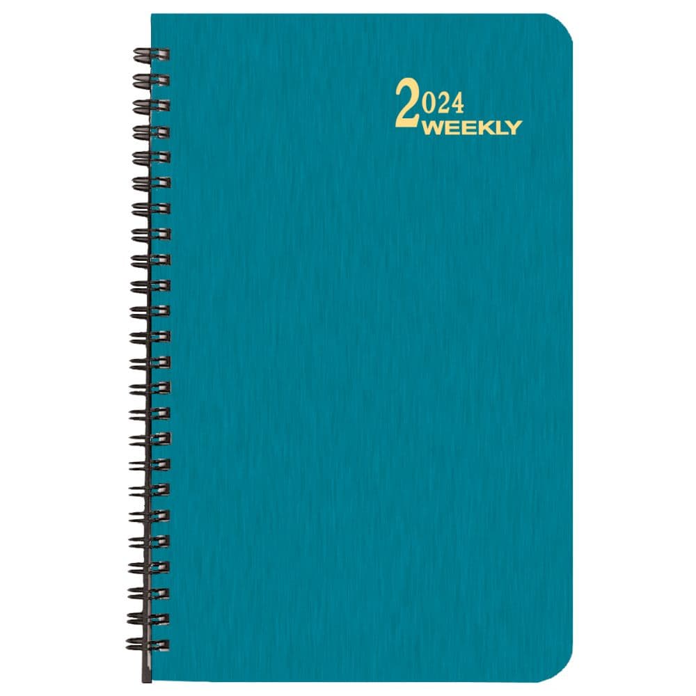 Turquoise Shimmer Large Time Weekly 2024 Planner