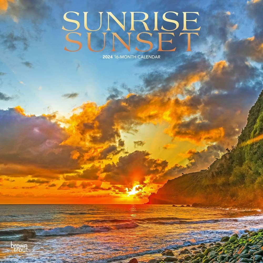 Sunrise Sunset  2024 Wall Calendar