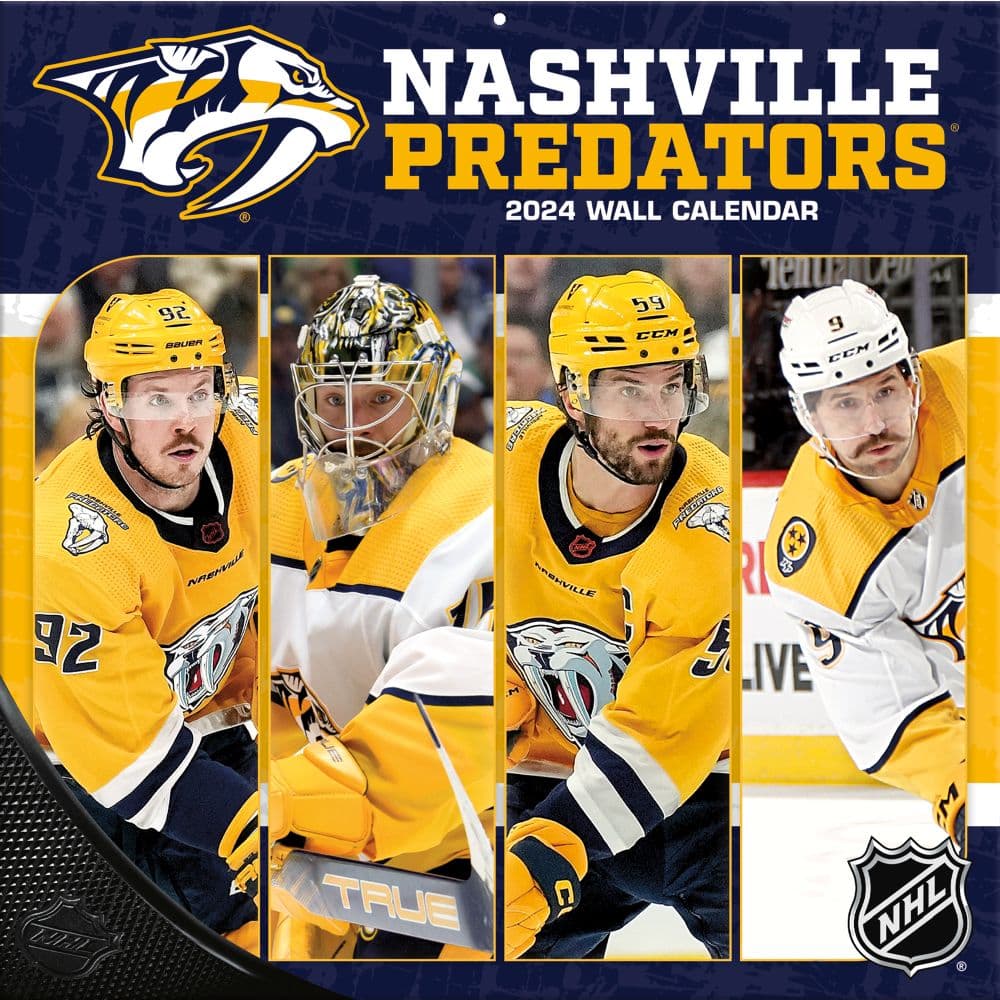 NHL Nashville Predators 2024 Wall Calendar