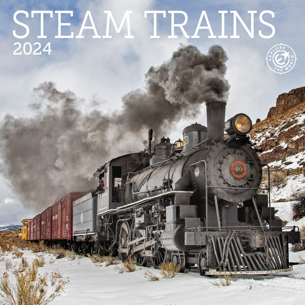 Steam Trains 2024 Mini Wall Calendar