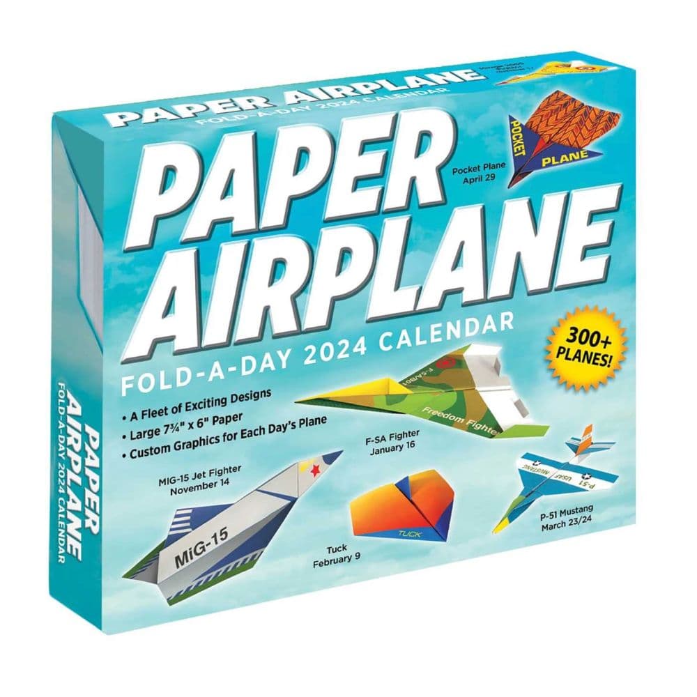 Paper Airplane 2024 Desk Calendar