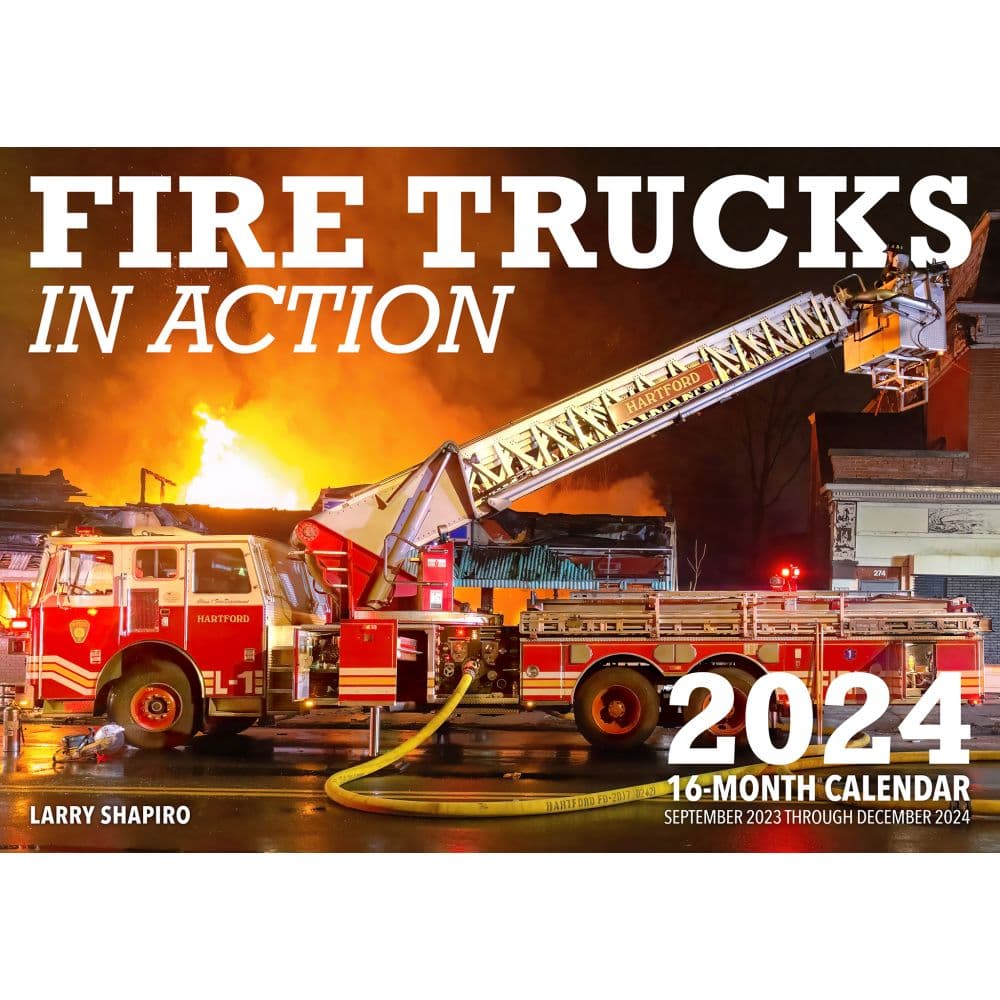 Fire Trucks in Action 2024 Wall Calendar