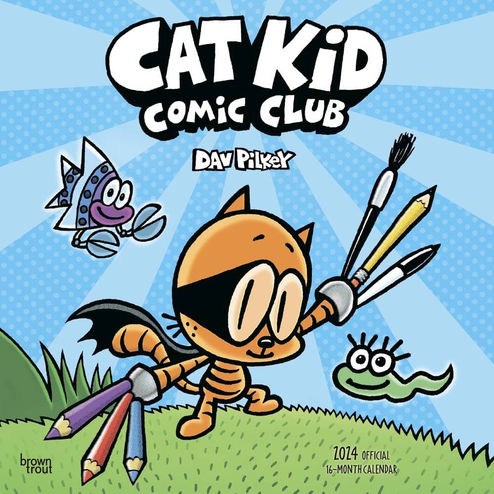 Cat Kid Comic Club 2024 Wall Calendar