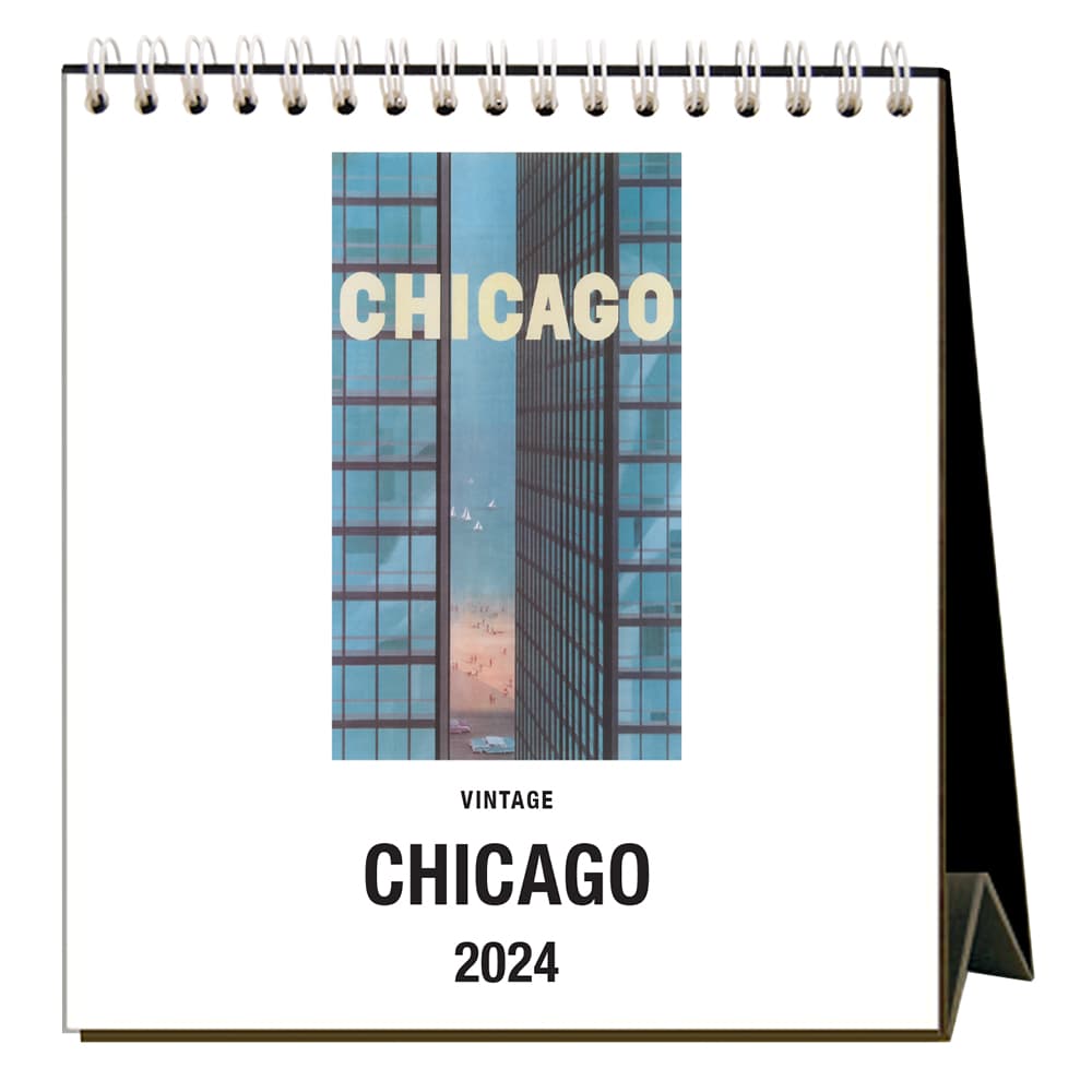 Chicago Nostalgic 2024 Easel Desk Calendar