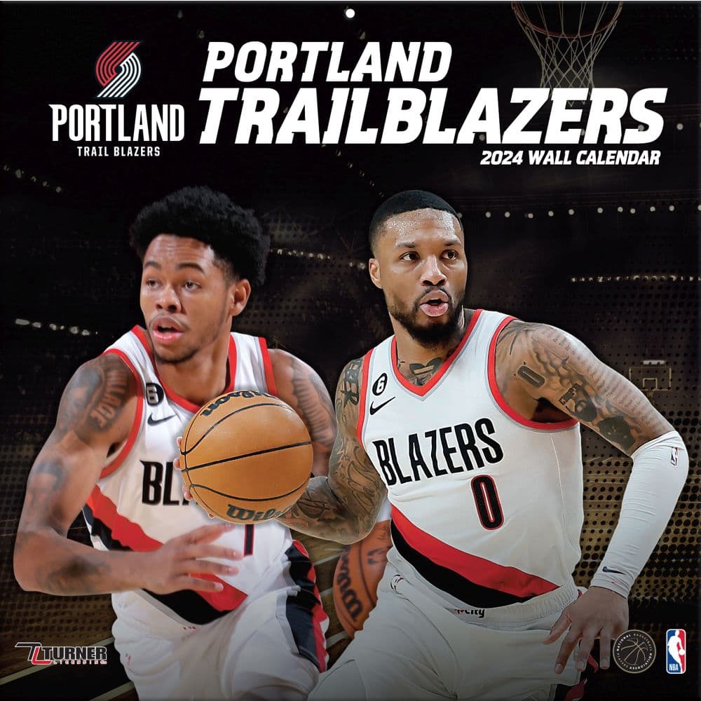 NBA Portland Trail Blazers 2024 Wall Calendar