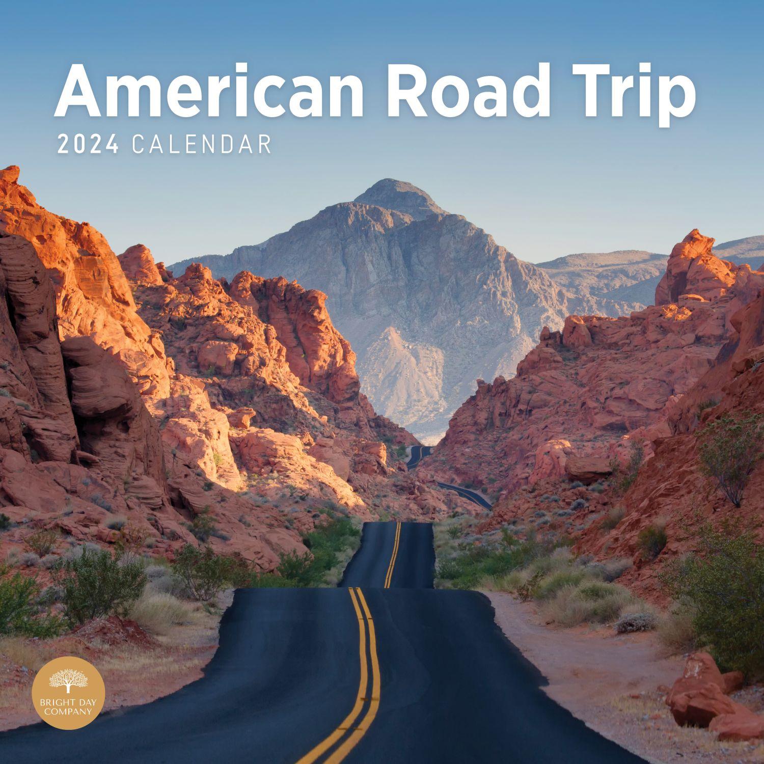 American Road Trip 2024 Wall Calendar