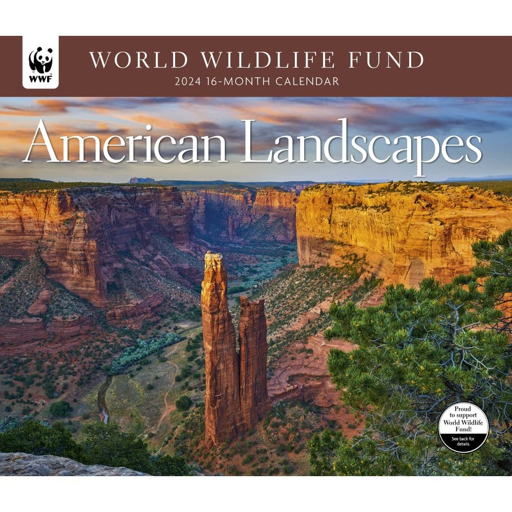 American Landscapes WWF 2024 Wall Calendar