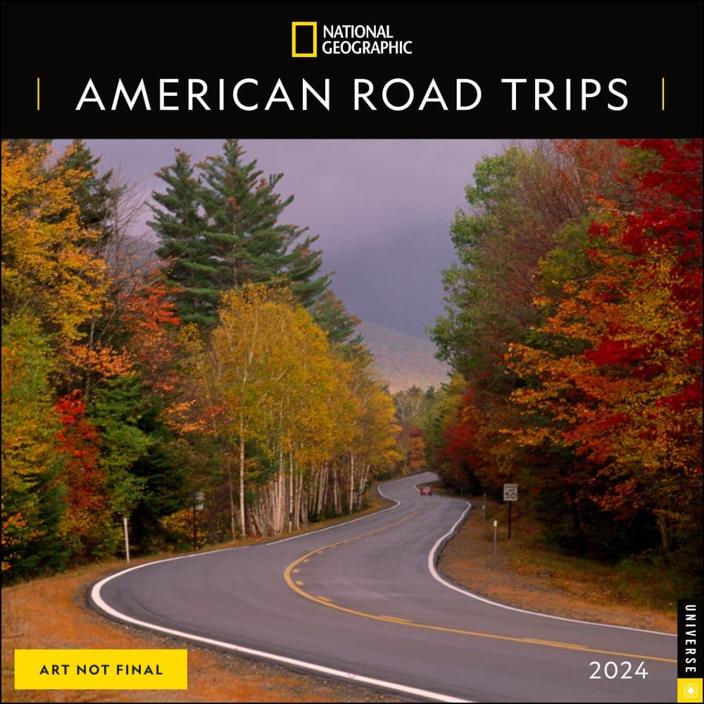 National Geographic American Roadtrips 2024 Wall Calendar
